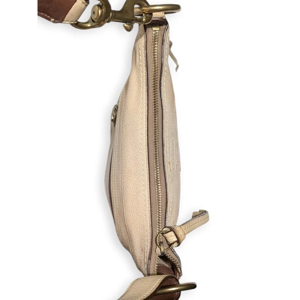 Coach Legacy Slim Duffle Crossbody Bag Tan Leather‎ Folding Strap Y2K Vintage
